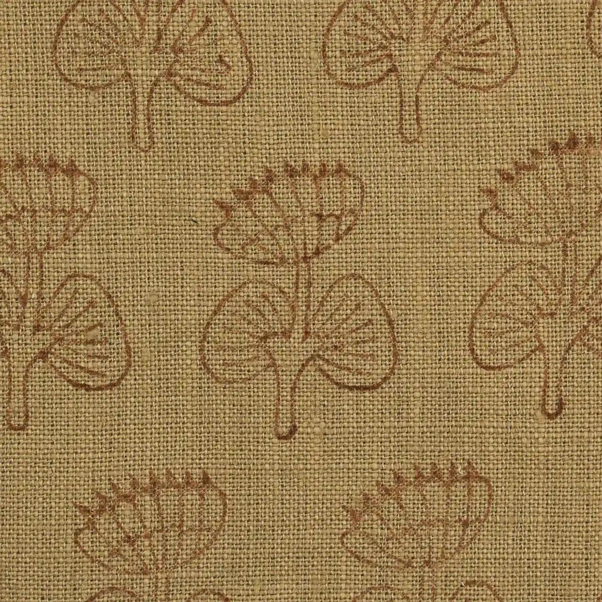 Flora Bloom Tan Dust Linen Fabric Swatch Linen Fabric
