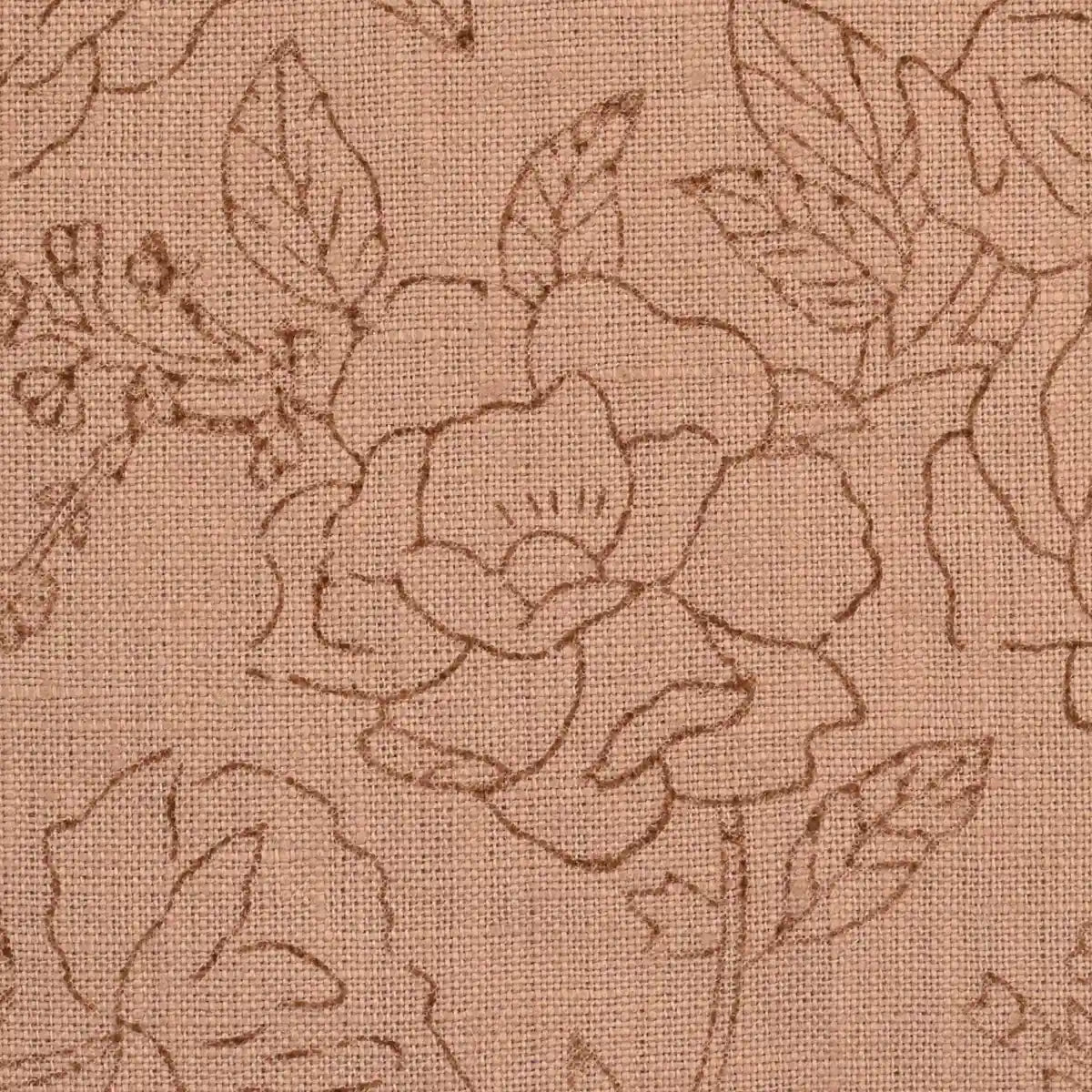 Natural Trace Linen Fabric Swatch Coral Linen Fabric