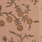 Ochre Bloom Linen Fabric Linen Fabric