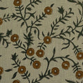 Ochre Bloom Linen Fabric Yard Caramel Linen Fabric