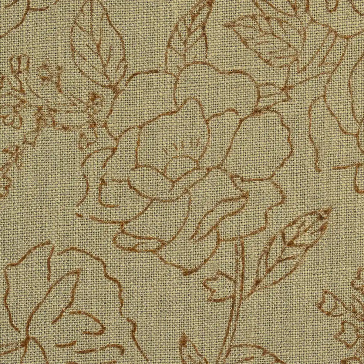 Natural Trace Linen Fabric Swatch Tan Dust Linen Fabric