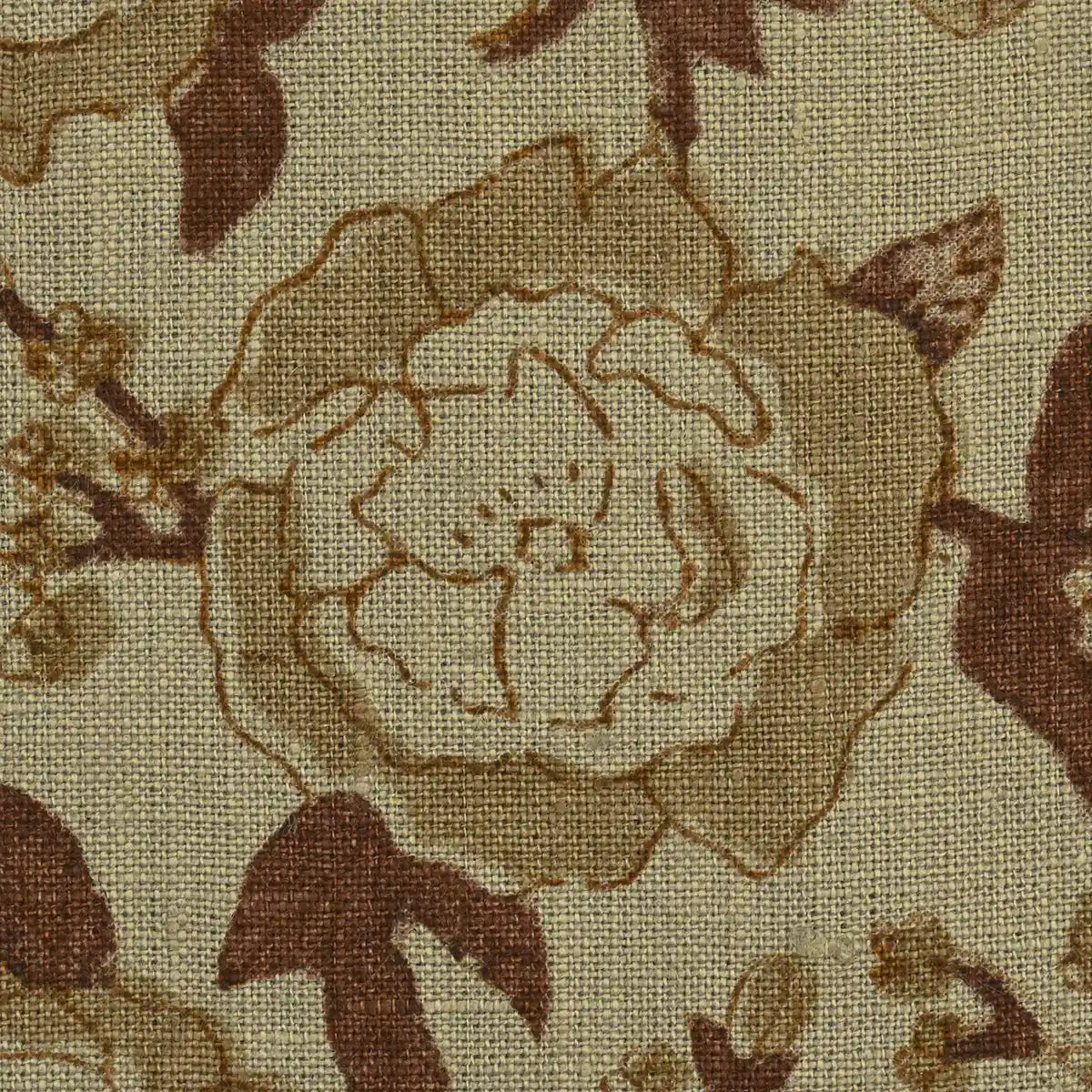 Natural Trace Linen Fabric Swatch Washed Tan Linen Fabric