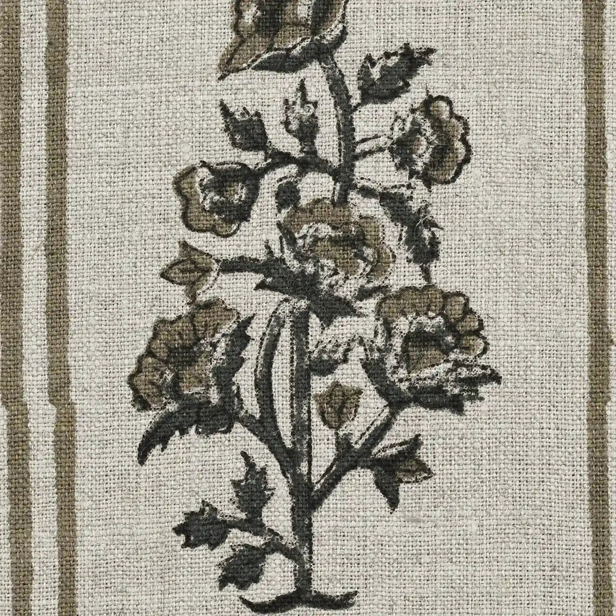 Arla Hand Block Printed Linen Fabric