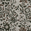 Euphemia Heavyweight Handloom Linen Fabric Yard Brown Dark Green Linen Fabric