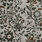 Euphemia Heavyweight Handloom Linen Fabric Yard Brown Dark Green Linen Fabric