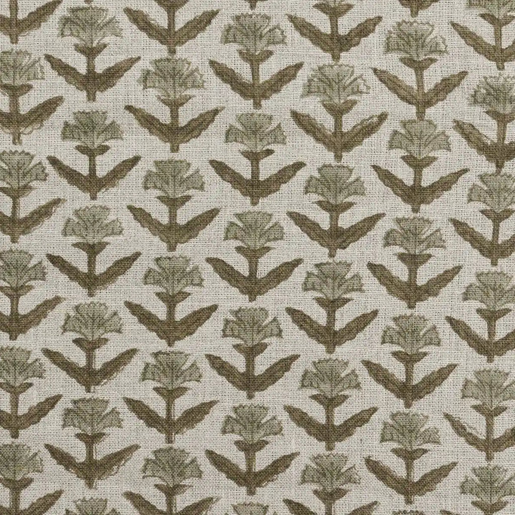 Bruce Block Print Handloom Linen Fabric Linen Fabric
