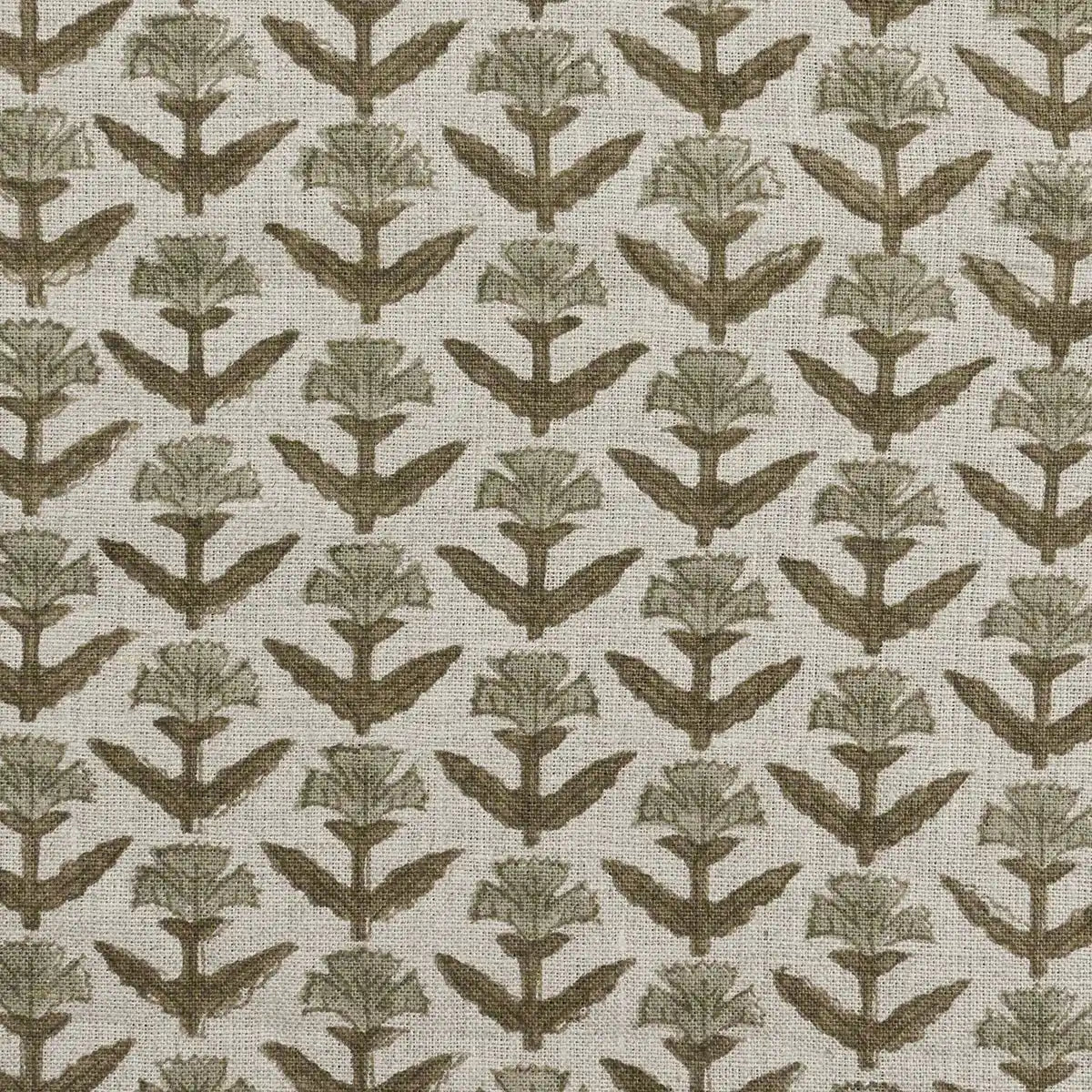 Bruce Block Print Handloom Linen Fabric Linen Fabric