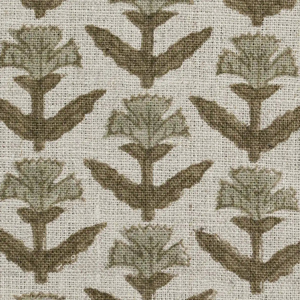 Bruce Block Print Handloom Linen Fabric Linen Fabric