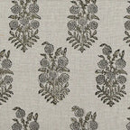 1 Yard Cut Out-Clover Block Printed Linen Fabric 1 Yard Linen Fabric