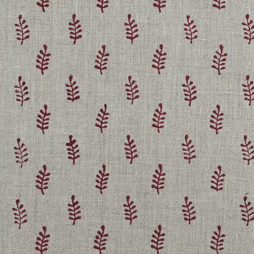 Ruth Block Printed Linen Fabric Yard Linen Fabric