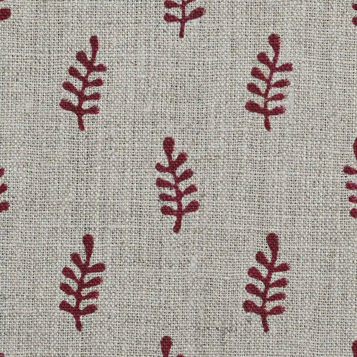 Ruth Block Printed Linen Fabric Swatch Linen Fabric