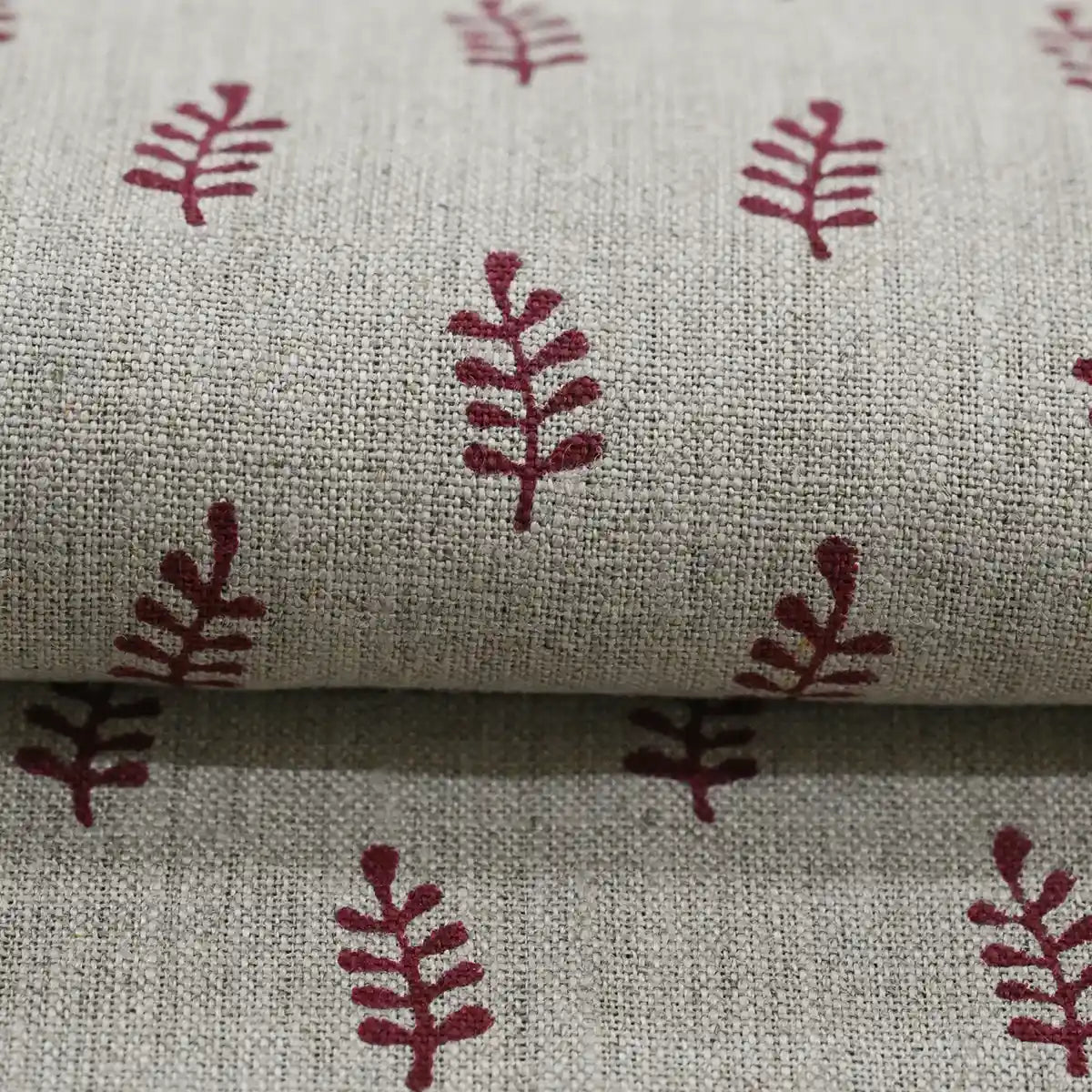 Ruth Block Printed Linen Fabric Linen Fabric