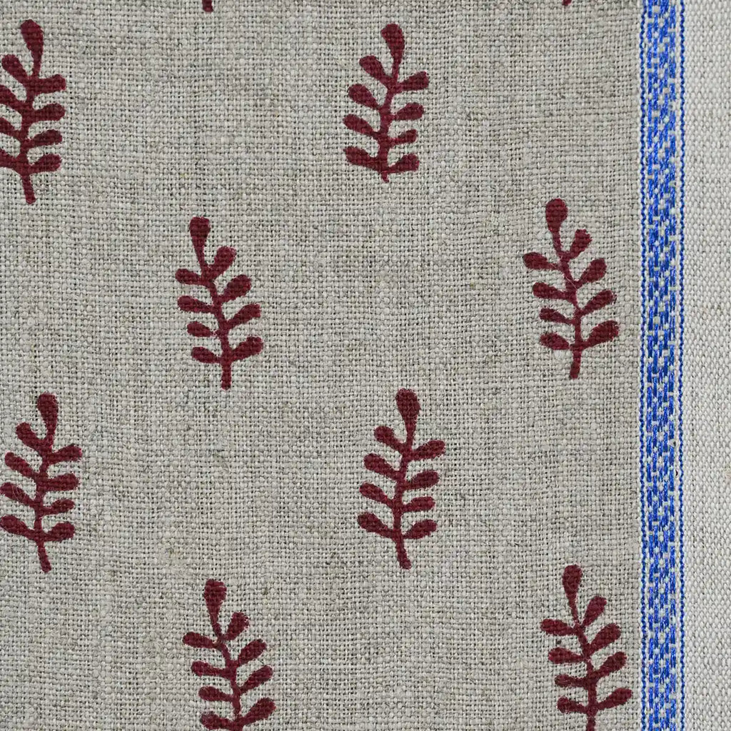 Ruth Block Printed Linen Fabric Linen Fabric