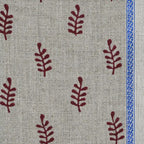 Ruth Block Printed Linen Fabric Linen Fabric