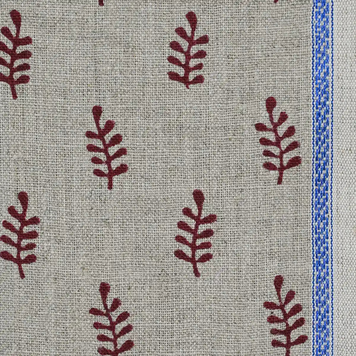 Ruth Block Printed Linen Fabric Linen Fabric