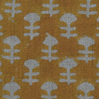 Edith Block Printed Linen Fabric Linen Fabric