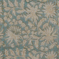 Malyn Handloom Block Print Linen Yard Dusty Aqua Linen Fabric