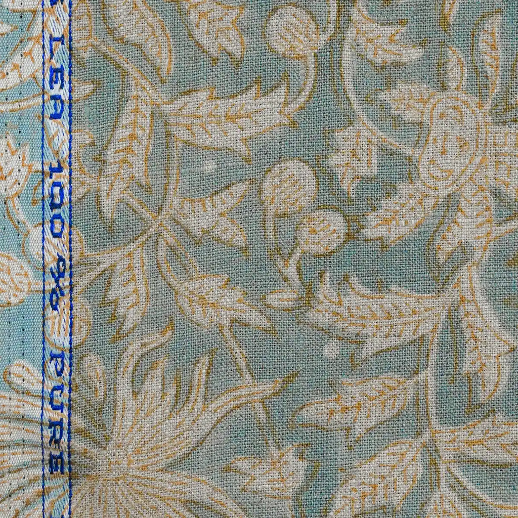 Malyn Handloom Block Print Linen Linen Fabric