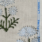 Sylvia Hand Block Printed Linen Fabric Linen Fabric