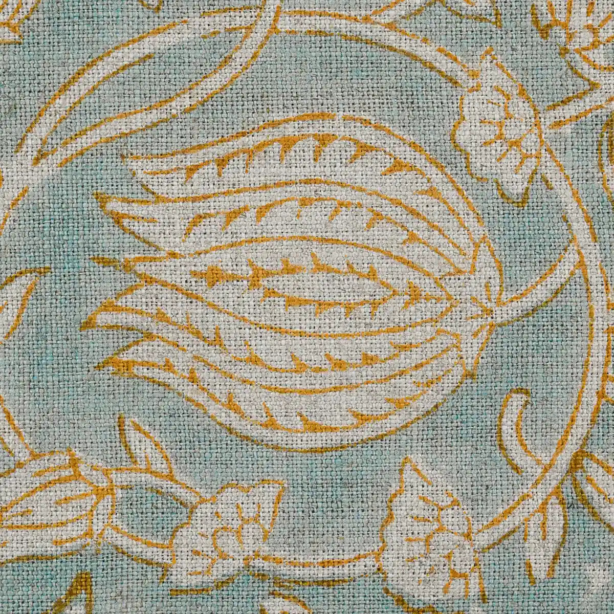 Vivienne Block Print Upholstery Linen Fabric