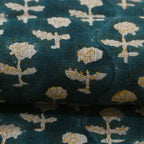 Iris Linen Block Print Linen Fabric