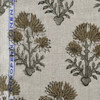 Sylvia Hand Block Printed Linen Fabric Linen Fabric