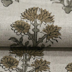 Sylvia Hand Block Printed Linen Fabric Linen Fabric