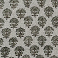Sage Linen Block Print Fabric Yard Green Linen Fabric