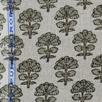 Sage Linen Block Print Fabric Linen Fabric