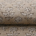 Iris Linen Block Print Linen Fabric