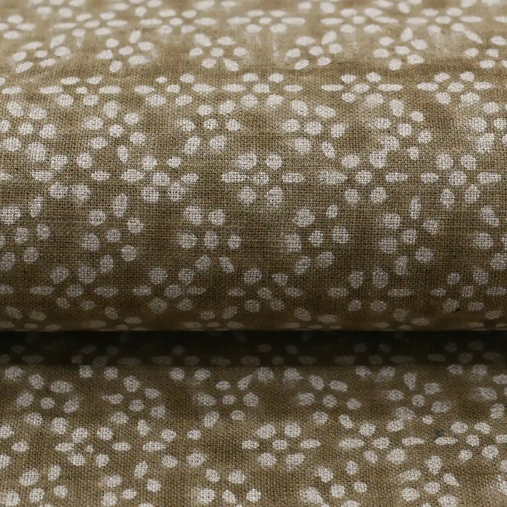 Tessa Hand Block Printed Linen Fabric Linen Fabric