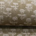 Iris Linen Block Print Linen Fabric