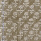 Iris Linen Block Print Linen Fabric