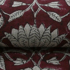 Tulip Flower Block Print Upholstery Fabric Linen Fabric
