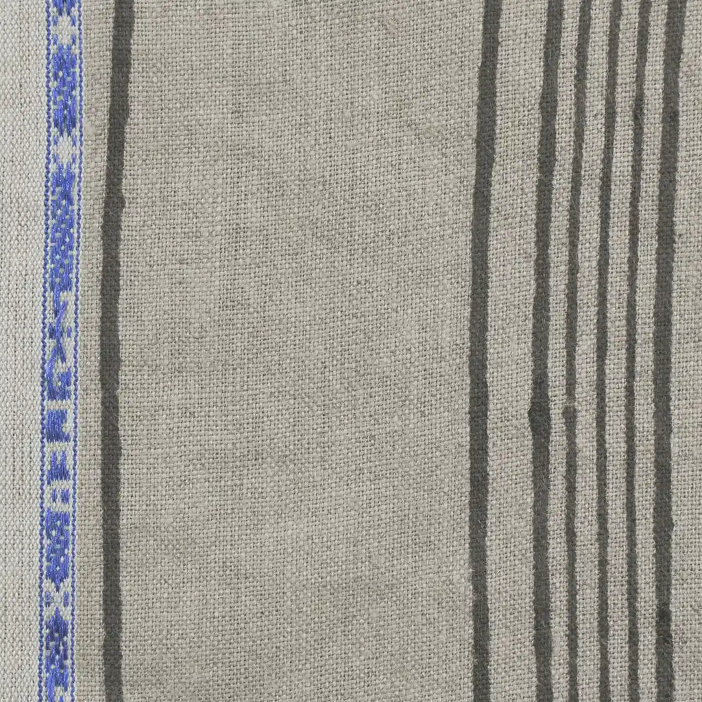 Claura Stripes Hand Block Printed Linen Upholstery Fabric Linen Fabric