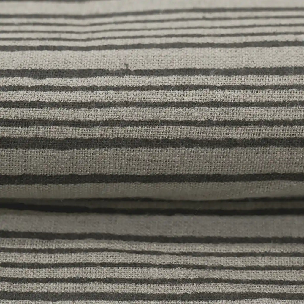 Claura Stripes Hand Block Printed Linen Upholstery Fabric Linen Fabric