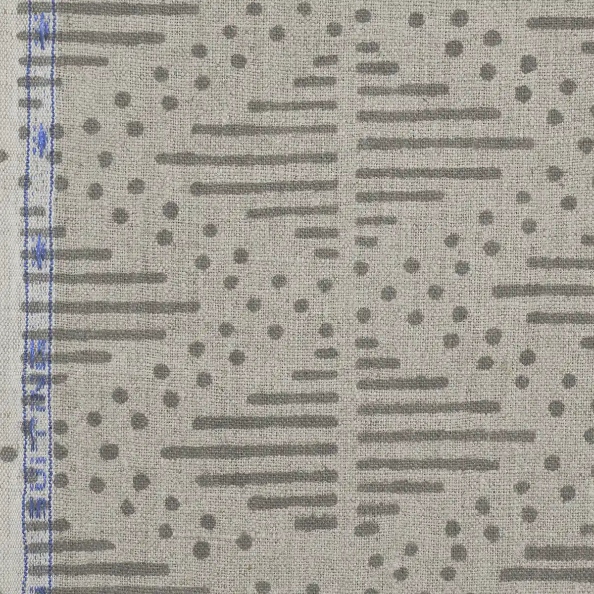 Zig-Zag Hand Block Print Designer Floral Fabric Linen Fabric