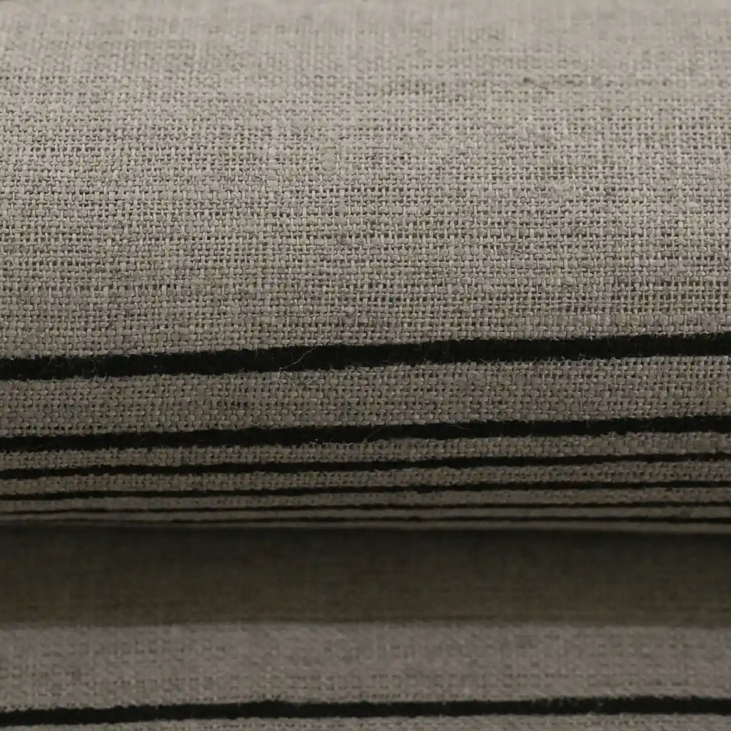 Claura Stripes Hand Block Printed Linen Upholstery Fabric Linen Fabric