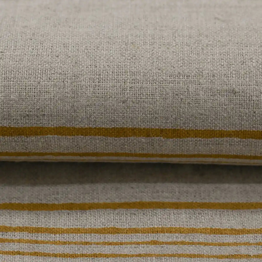 Claura Stripes Hand Block Printed Linen Upholstery Fabric Linen Fabric