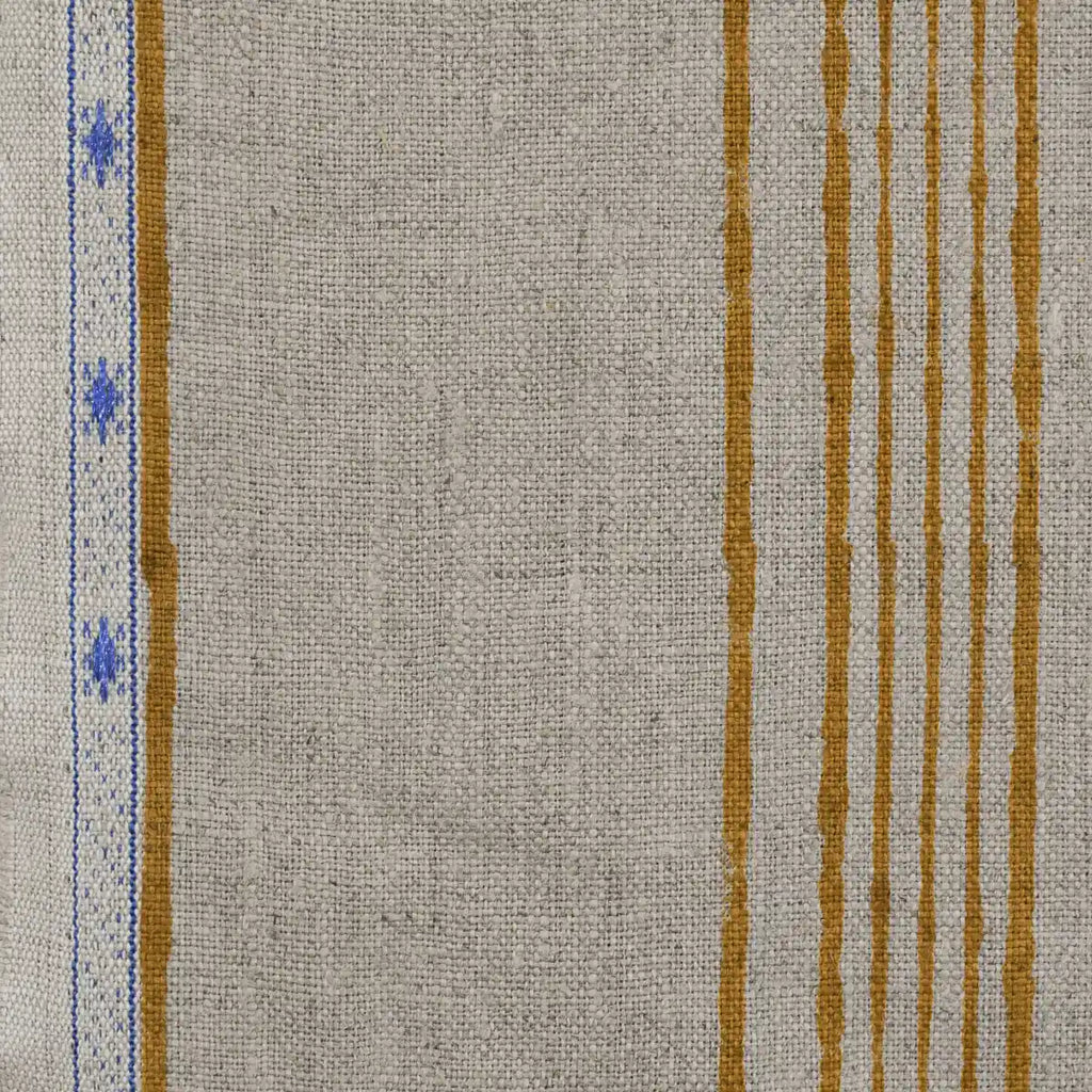 Claura Stripes Hand Block Printed Linen Upholstery Fabric Linen Fabric