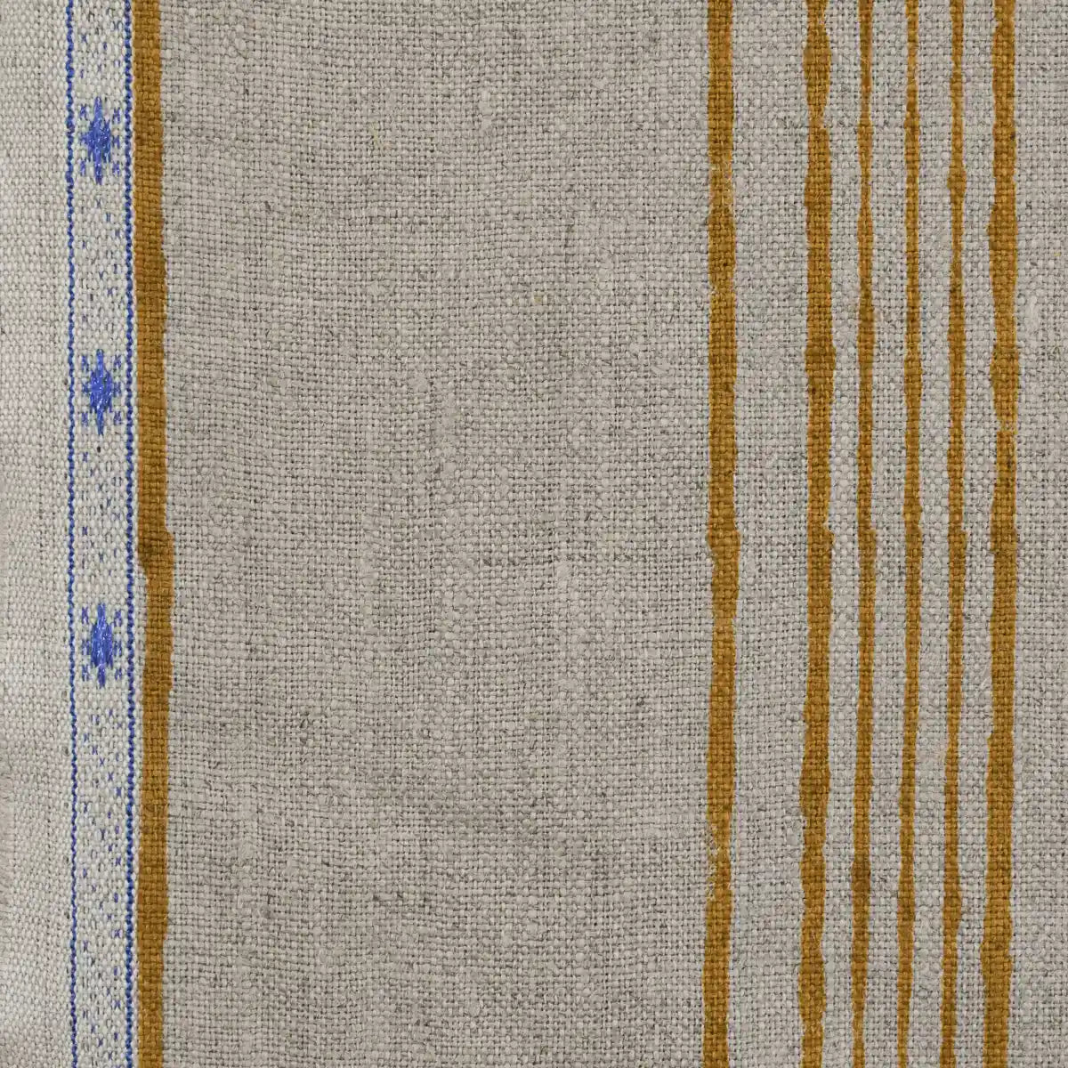 Claura Stripes Hand Block Printed Linen Upholstery Fabric Linen Fabric