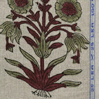 Marigold Hand Block Printed Linen Linen Fabric