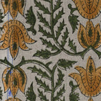 1 Yard Cut Out-Ria Hand Block Print Linen Fabric Linen Fabric