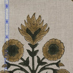Marigold Hand Block Printed Linen Linen Fabric