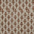 Lena Printed Linen Fabric Yard Brown Linen Fabric
