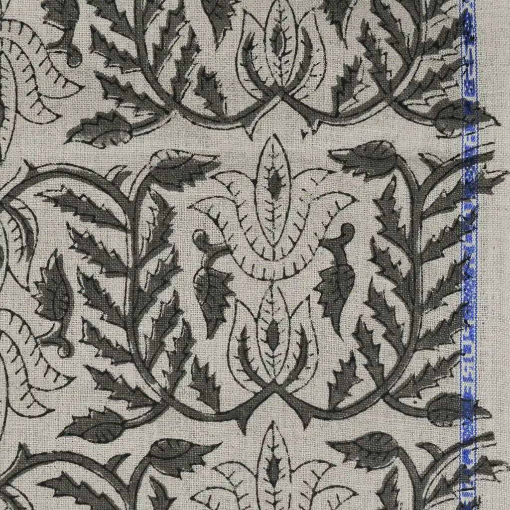 Ria Hand Block Print Linen Fabric For Upholstery and Curtains Linen Fabric