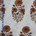 Skye Block Print Linen Linen Fabric