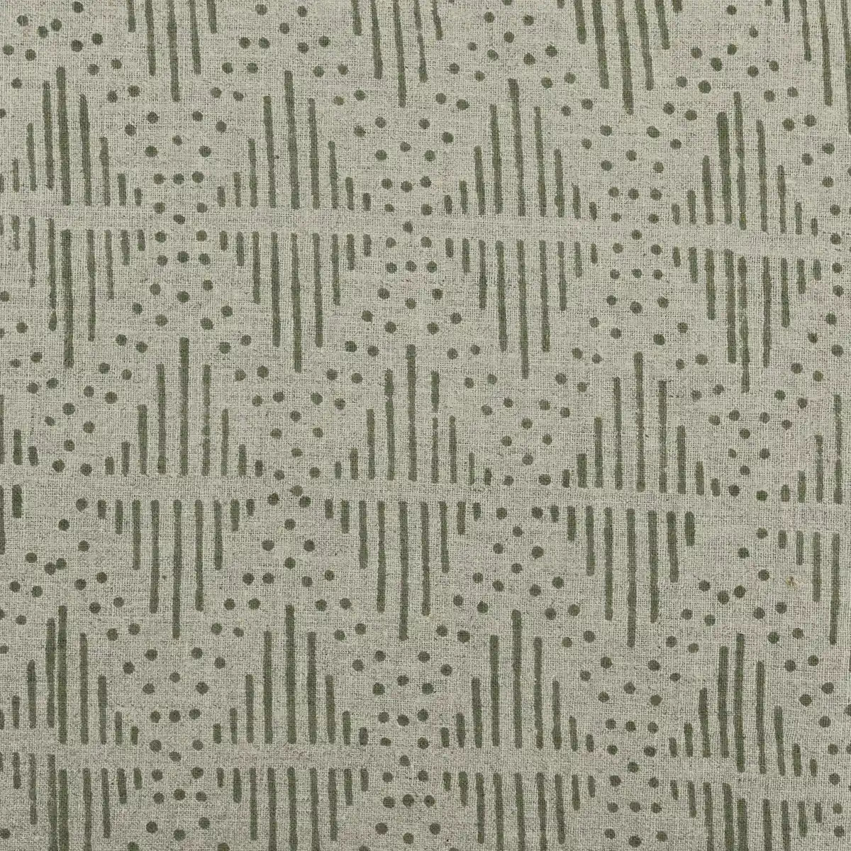 Zig-Zag Hand Block Print Designer Floral Fabric Yard Kashish Linen Fabric