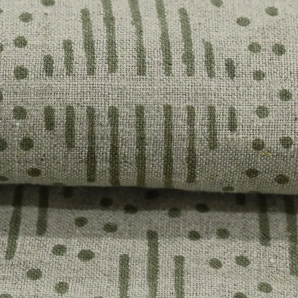 Zig-Zag Hand Block Print Designer Floral Fabric Linen Fabric