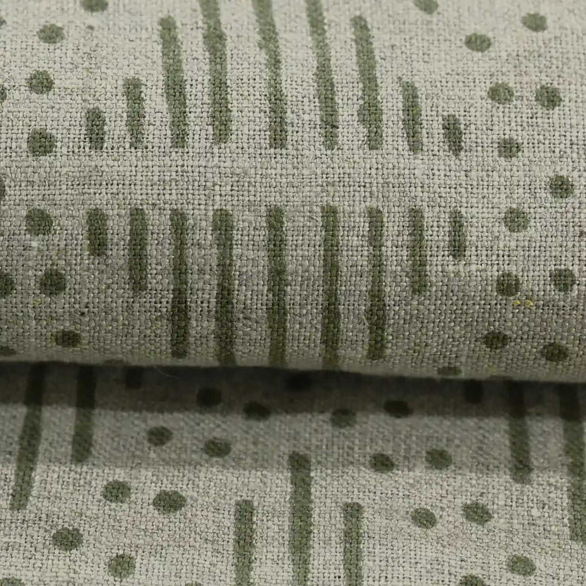Zig-Zag Hand Block Print Designer Floral Fabric Linen Fabric